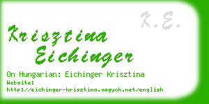 krisztina eichinger business card